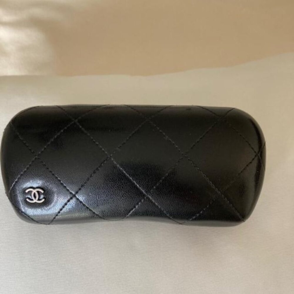 CHANEL Quilted Leather Sunglass Case
